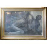 Erich Wolfsfeld (1884-1956) - 'Figure study', signed, monumented and impressive, mixed media/oil