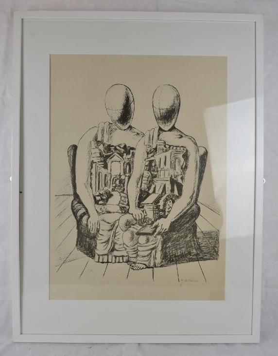 Giorgio De Chirico (1888-1978) - A framed & glazed lithograph, P/A 'Gli Archeologi', signed lower