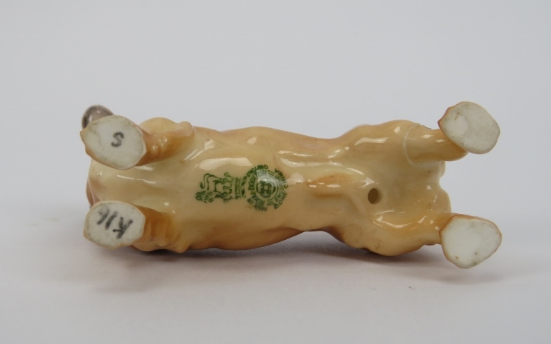 A Royal Worcester porcelain’ Yellow Labrador’ by Doris Lindner and two miniature dog figurines. - Image 7 of 11