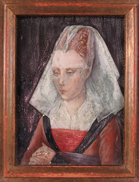 A 20th century framed oil on copper, 'Portrait of a lady', unsigned. 11cm x 8cm (4 1/4" x 3 1/4") - Image 2 of 3