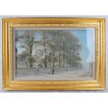 Albert Goodwin, (1845-1932) - A framed & glazed watercolour, 'Sussex road Westham by Pevensey',