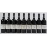 Nine bottles of Taylor’s 1998 late bottled vintage port. Bottled in 2003. Taylor, Floodgate &