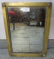 A small 19th century wall mirror retaining the original nicely silvered plate, within a gilt gesso