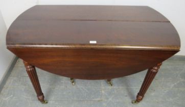 A good Regency Period Cuban mahogany extending dining table in the manner of Gillows, with