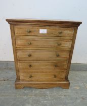 An Edwardian mahogany collector’s chest, crossbanded and inlaid with satinwood, ebony and boxwood,