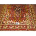 A 20th century Persian style rug, very thin close weave similar to a wall hanging. 280cm x 140cm (