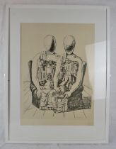 Giorgio De Chirico (1888-1978) - A framed & glazed lithograph, P/A 'Gli Archeologi', signed lower