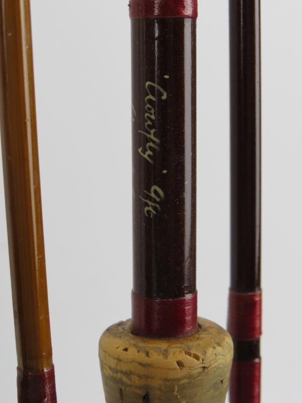 Six vintage fly fishing rods. Notable rods include ‘The Perfection’ Palakona split cane rod and a ‘ - Image 7 of 7