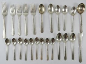 A mixed lot of International Sterling Pine Tree flatware including various spoons, forks and a