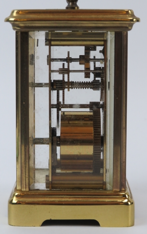 A London Clock Company brass carriage clock, 20th century. Dial signed ‘London Clock Co’. - Image 4 of 5