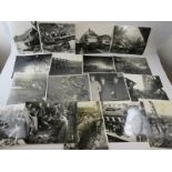 A collection of 35 original press photos of various train crashes c1950s, including the Lewisham