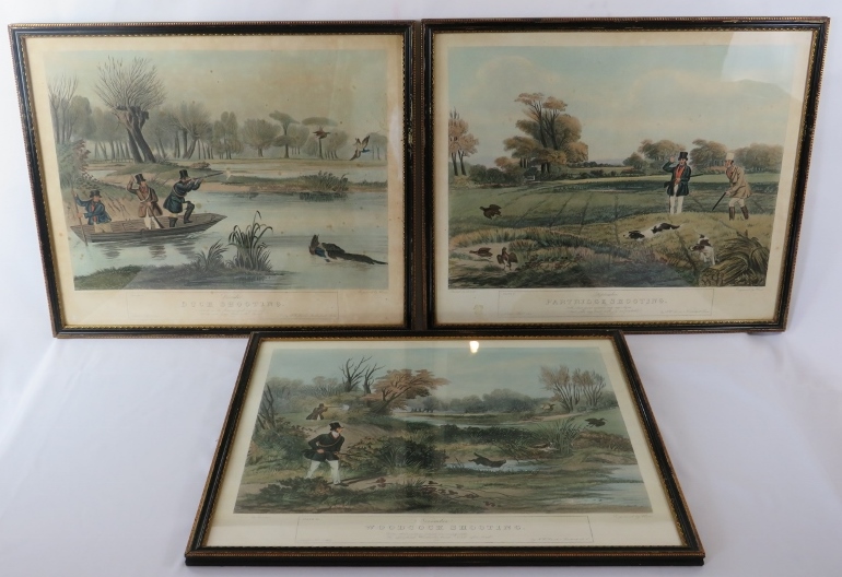 A set of six 19th century shooting prints, painted by Turner engraved by Hunt. First published 1841.