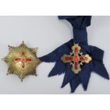 A Royal Norwegian Order of Merit Grand Cross set. The ’Den Kongelege Norske Fortenesteordenen’ was