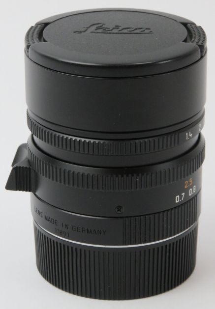 A Leica Summilux-M 1:1.4 50mm ASPH E46 black camera lens. Caps, case and box included. Serial - Image 3 of 4