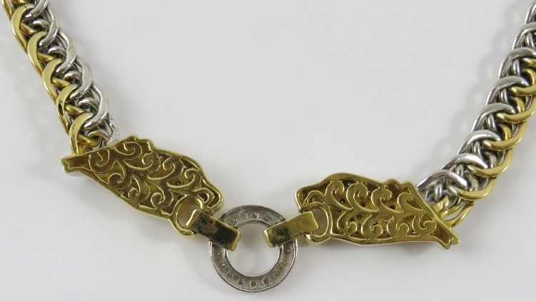 A Cartier style ruby and diamond set white and yellow precious metal gold Leopard/Panther collar - Image 3 of 7