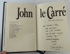 John Le Carre, signed, The Tailor of Panama, 1996 First Edition. Blue leather binding in black cloth