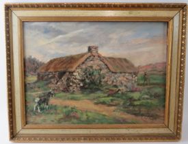 David Stratton Watt, Scottish (1913-2008). The Culloden Moor Cottage, oil on board. Signed and dated