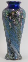 An Okra iridescent favrile glass vase designed by Richard P Golding, dated 2004. Signed and dated