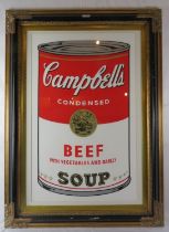 After Andy Warhol (1928-1987) - "Campbell's Soup can 11.49", screen print on museum board, an open