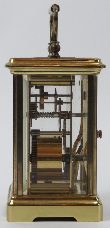 A London Clock Company brass carriage clock, 20th century. Dial signed ‘London Clock Co’. - Image 2 of 5