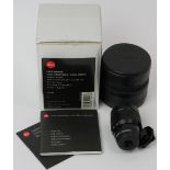 A Leica black viewfinder for 21/24/28mm camera lenses. Leica case and box included. Model: 12013.