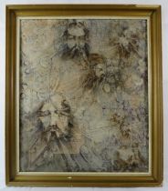 Peter Davies (20th century) - A framed oil on board abstract, 'Study of heads'. Signed lower right