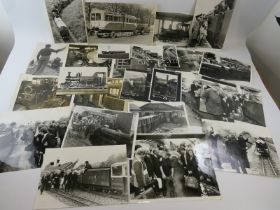 A collection of 24 original press photos mainly of the Romney Hythe & Dymchurch Light Railway.