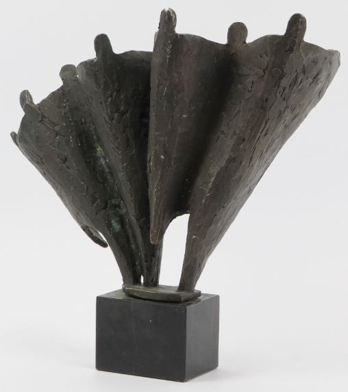 A Dutch bronze figural sculpture by Bernadette Leijdekkers, mid/late 20th century. Incised monogram. - Image 2 of 3