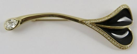 A Large Christian Dior costume brooch, stamped ‘Chr Dior Germany’, 94cm long, gross total weight