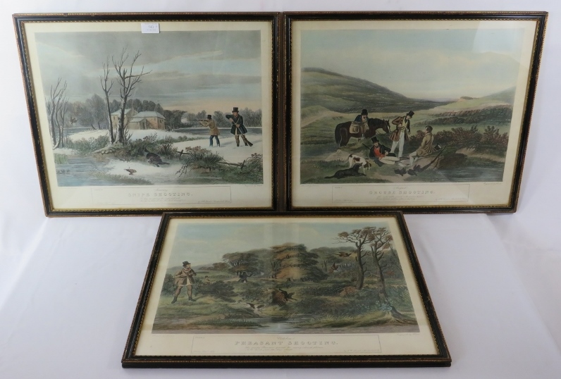 A set of six 19th century shooting prints, painted by Turner engraved by Hunt. First published 1841. - Image 9 of 13