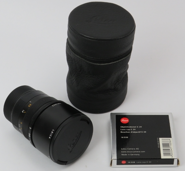 A Leica APO-Summicron-M 1:2 90mm ASPH camera lens. Leica case and additional lens cap (E39) - Image 3 of 3