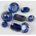 A Quantity of loose synthetic and/or treated sapphires (8) gross total weight 3.2gms approx