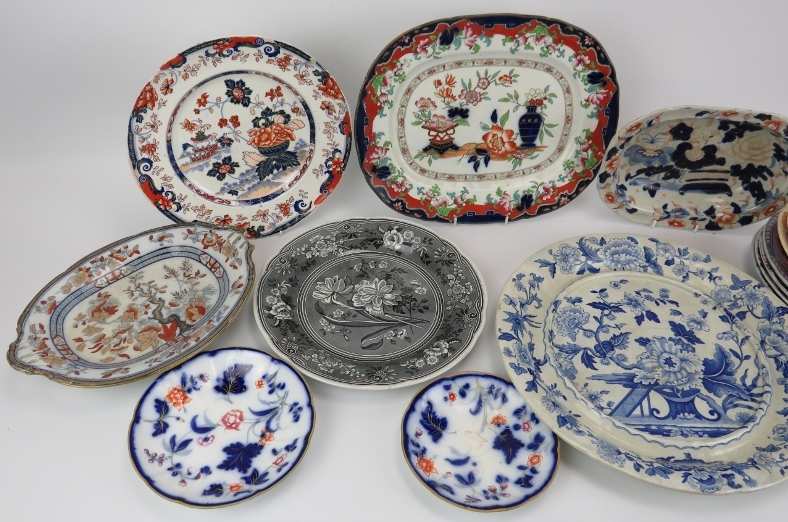 A group of ironstone china ceramic wares, 19th/20th century. (16 items) 34.8 cm largest diameter. - Image 2 of 6