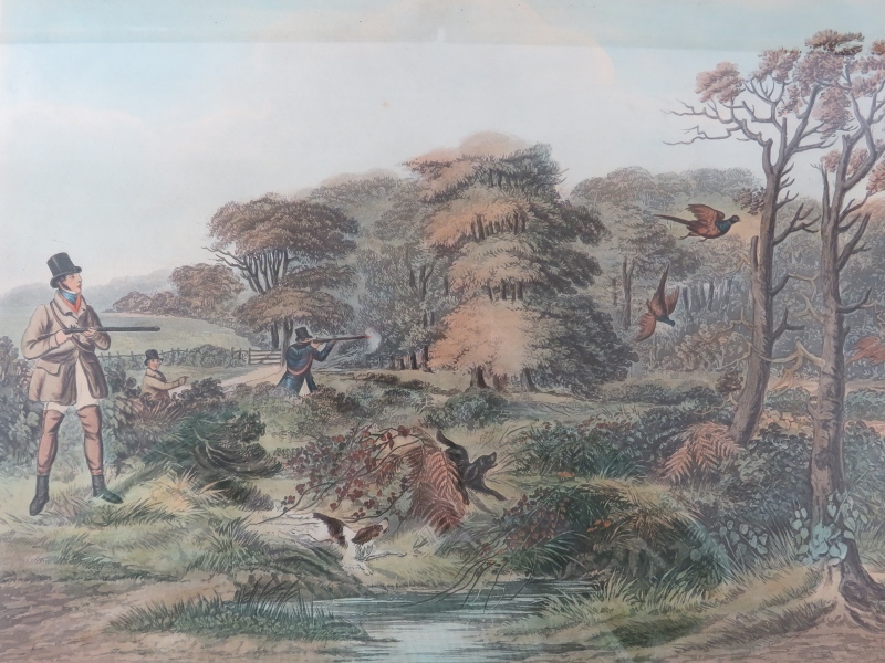 A set of six 19th century shooting prints, painted by Turner engraved by Hunt. First published 1841. - Image 12 of 13