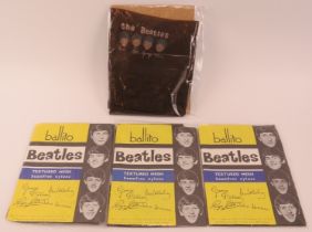 Pop memorabilia: Four pairs of 'The Beatles' textured mesh seamfree nylon stockings retailed by
