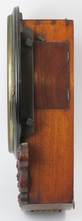 A Brockbank & Atkins of London mahogany wall clock, 19th century. Numbered 2257. With fusee - Image 2 of 6