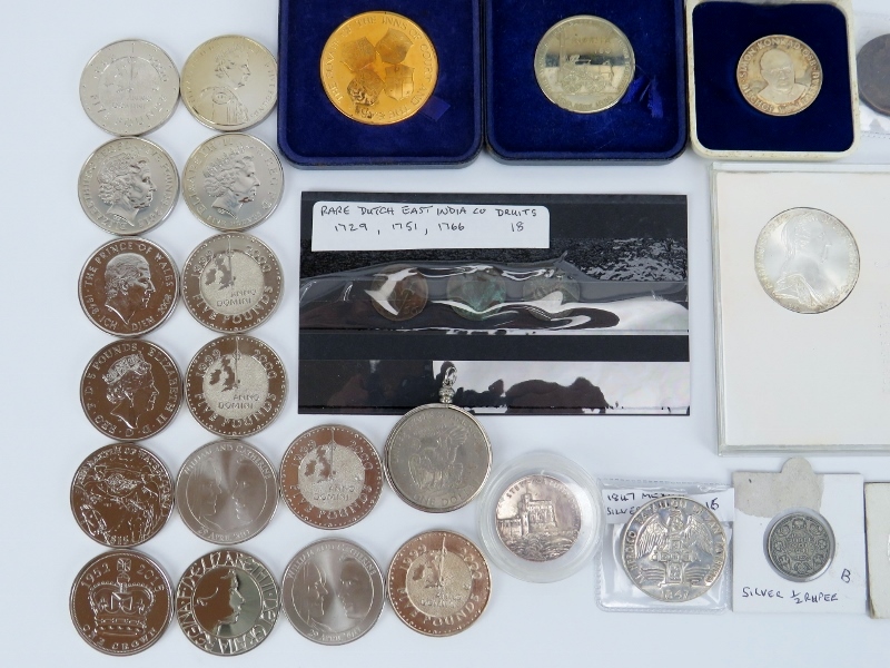 A collection of British and World coins. Notable coins included a Maria Theresa Thaler, three rare - Image 2 of 3