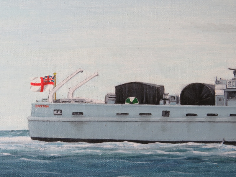 A H Sandish (20th/21st century) - 'Minesweeper at sea M1168', signed & dated 2003. 50cm x 70cm (19 - Image 4 of 7