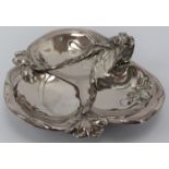 A French Art Nouveau plate silver serving tray by Victor Saglier (1809 - 1894). With Mason Eugene