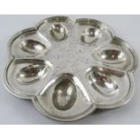 An early 20th century Arts & Crafts silver plated egg platter marked for The Duchess of Sutherland's