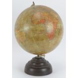 A vintage English ‘Geographica’ 10 inch terrestrial globe, circa 1920s/30s. The globe marked with