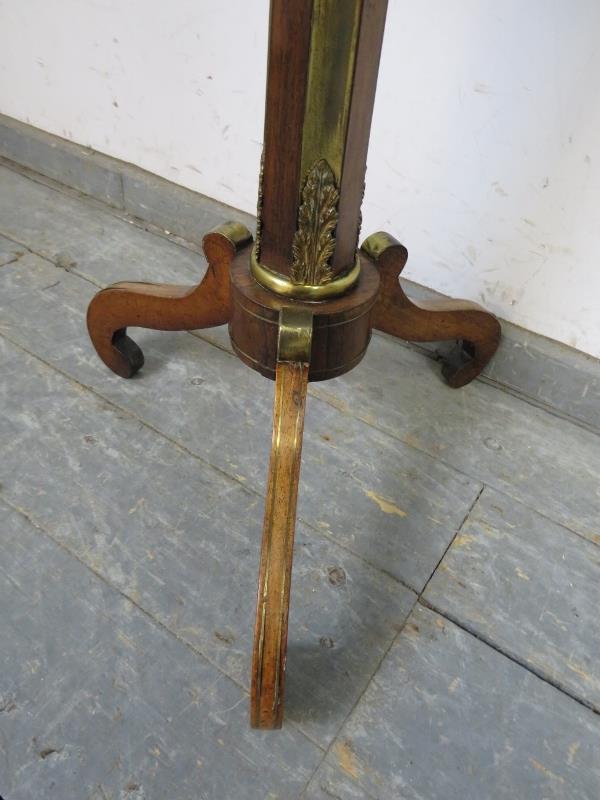 A 19th century rosewood octagonal games table, having inlaid ebony and burr walnut chessboard top, - Image 3 of 3