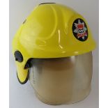 A 2010 British London Fire Brigade Cromwell integrated system fire helmet