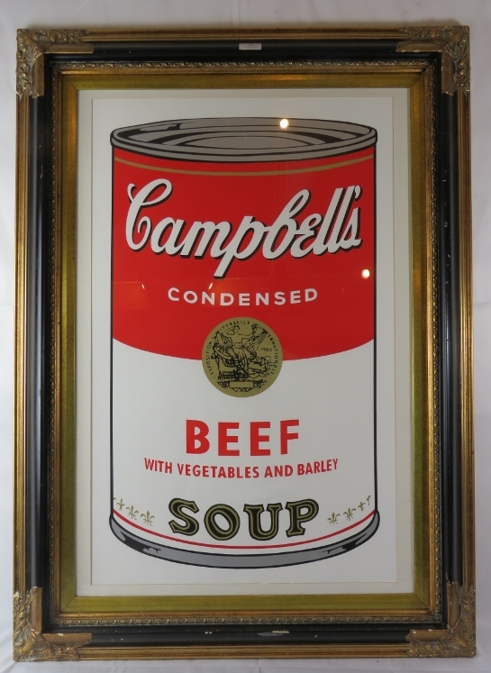 After Andy Warhol (1928-1987) - "Campbell's Soup can 11.49", screen print on museum board, an open