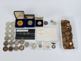 A collection of British and World coins. Notable coins included a Maria Theresa Thaler, three rare