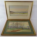 Viscountess Darnley - A framed watercolour, 'The Duke's drive, Sutherland', 27cm x 49cm approx and