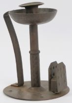 A Viennese Arts and Crafts ‘Goberg’ secessionist iron chamber stick designed by Hugo Berger, early