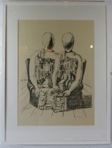 Giorgio De Chirico (1888-1978) - A framed & glazed lithograph, P/A 'Gli Archeologi', signed lower