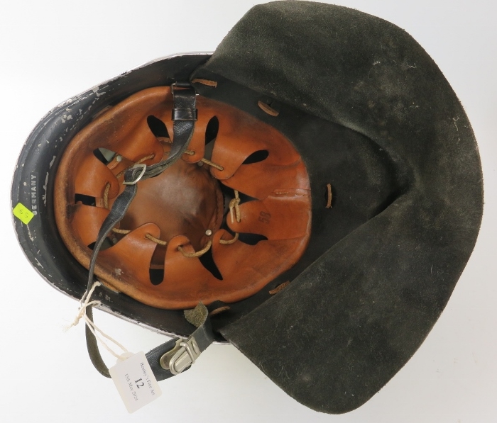 A 1980s West German Berlin (144) Fire Service helmet - Image 3 of 3