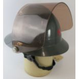 A 1980s Croatian Viplam Domzale ABS fire helmet with visor